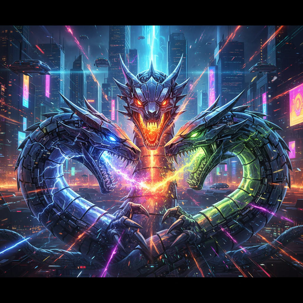 A triptych of images showing the same prompt rendered by Midjourney v8, Flux 2, and Ideogram 3, highlighting their different styles.